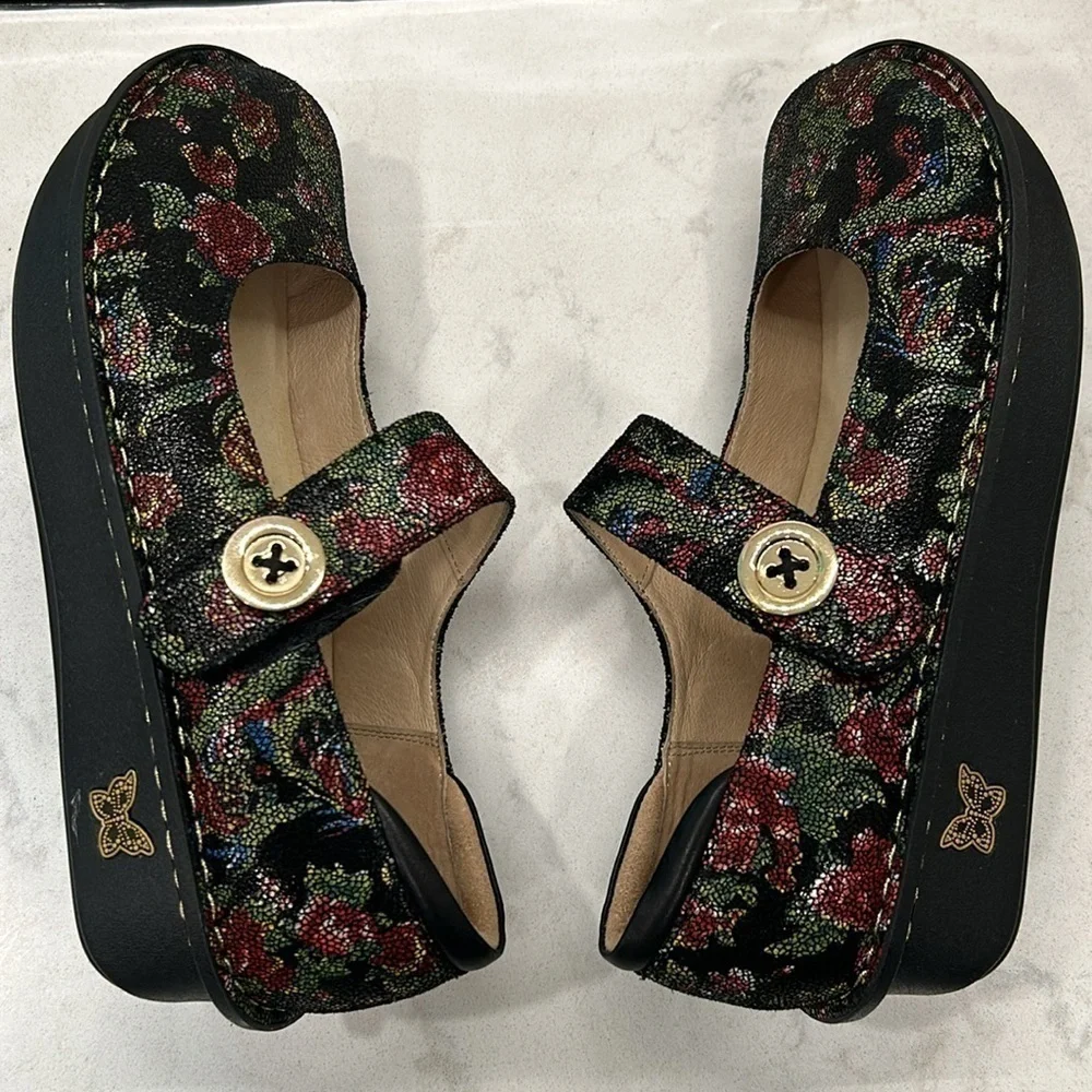 Alegria by PG Lite Paloma Flora Nova Leather Mary Jane Shoes EU‎ 41 / US 11-11.5